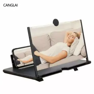 Faith Screen Amplifier - 10-Inch 3D Mobile Phone Video Magnifier for Smartphones, Enlarges Screen Size, Includes Phone Stand Bracket for Easy Viewing.