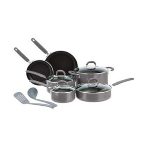 Newmatic Ceramic Non-Stick 12-Piece Cookware (Grey)