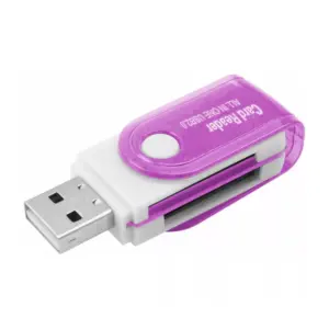 Faith Generic 4-in-1 USB Memory Card Reader – USB 2.0 Adapter for SD, MicroSD/TF, MS & M2 (PC & Android Compatible)