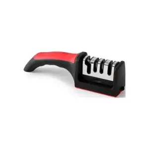 Faith 4 in1 Knife Sharpening Tool: Manual Sharpener for Kitchen Knives and Scissors, with Coarse Tungsten Steel and Fine Ceramic Stone