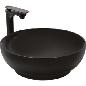 CERA Basin COYAL BLACK THIN RIM TABLE TOP WASH BASIN, MATT BLACK/ 460x460x160mm (S2020105MB)