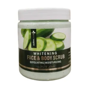 Active Plus Cucumber Whitening Face and Body Scrub 1kg - Gently Exfoliates, Brightens, and Refreshes Your Skin Naturally for a Radiant Glow!