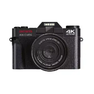 Aiwa 4K HD Digital Camera 48MP with 16x Optical Zoom, 3" LED Screen, Wide Angle Lens AW-DC4816