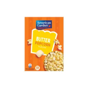 American Garden Microwave Popcorn Butter, Gluten Free 3.2oz (Pack of 12)