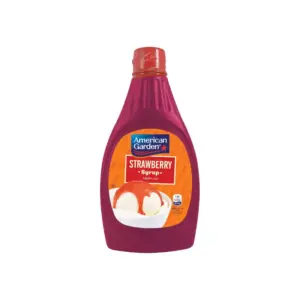American Garden Strawberry Syrup, Gluten Free, Vegan 680ml (Pack of 12)