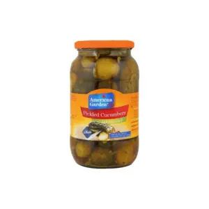 American Garden Pickled Cucumbers Dill Flavored Whole, Gluten Free, Vegan 32oz (Pack of 12)