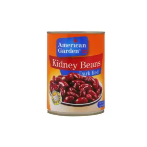 American Garden Kidney Beans Dark Red, Gluten Free, Vegan 400g (Pack of 24)