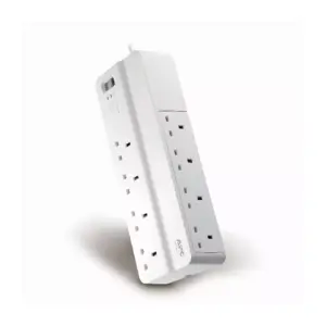 APC Essential SurgeArrest Extension Board 230V with 8 Outlets, UK Plug, PM8-UK