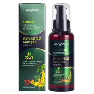 Faith Augeas Hair Care Treatment Herbal Keratin Ginger Collagen Essential Serum Nourishing Hair Oil 100ml