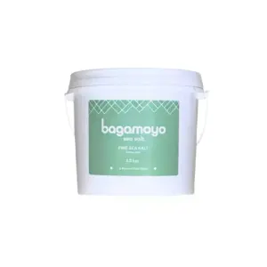 Bagamoyo Sea Salt Bagamoyo Fine Sea Salt 1.3kg Tub, Sea Salt, Iodized, Made in Tanzania