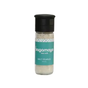 Bagamoyo Sea Salt Bagamoyo Pearls Sea Salt 90g Grinder, Sea Salt, Iodized, Made in Tanzania