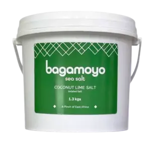 Bagamoyo Sea Salt Bagamoyo Coconut Lime Salt 1.3kg Tub, Sea Salt with Coconut & Lime Zest, Iodized, Made in Tanzania