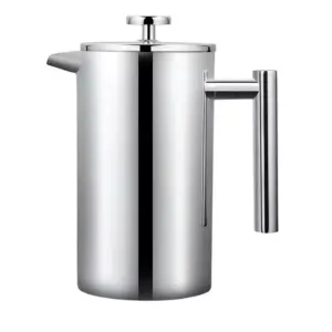 Bon Appetit French Press Coffee Maker, 350ml, Mirror Finish, Stainless Steel (SS) HM-BA542