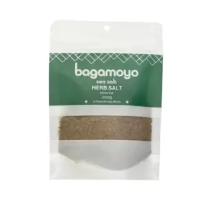 Bagamoyo Sea Salt Bagamoyo Herb Salt 200g Pouch, Sea Salt with Rosemary, Oregano & Thyme, Iodized, Made in Tanzania