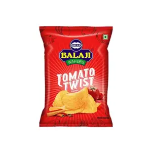Balaji Crunchem Tomato Twist Potato Wafers 40g (Pack of 48pcs)