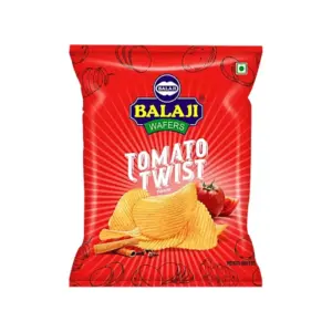 Balaji Crunchem Tomato Twist Potato Wafers 135g (Pack of 24pcs)