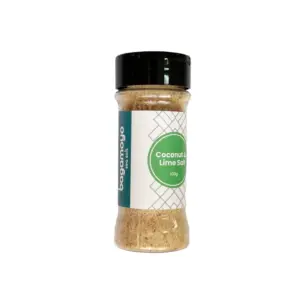 Bagamoyo Sea Salt Bagamoyo Coconut Lime Salt 100g Shaker, Sea Salt with Coconut and Lime Zest, Iodized, Made in Tanzania