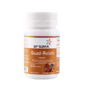 BF Suma Quad Reishi Capsules 60/Bottle, Reduce Itching/Itchy Skin, Prevents Diabetes, Improves Alertness & Energy Level, AP153A
