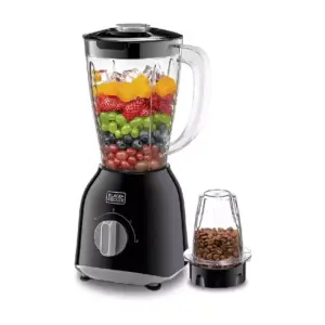 Black & Decker Blender 400W with Grinder & Extra Jar, Compact & Durable BX365J-B5