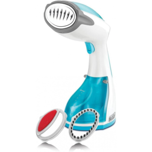 Black & Decker Handheld Garment Steamer 1200W 260ml with 20gm/min Steam, Anti Calc System, Fabric Lint Remover and Universal Bottle Adaptor for Wrinkle Free & Sanitized Garment HST1200-B5