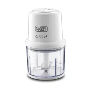 Black & Decker Vertical Chopper 300 W, 500ml, 2 Speed for Chopping, Mincing & Pureeing, White SC310-B5