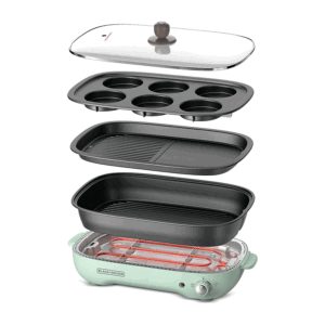 Black & Decker Black and Decker Heater Grill 1400W, Fast Heating, Compact Design, GMF1400-B5