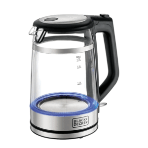 Black & Decker Black and Decker Kettle 1.7L Double Wall Glass with Premium Stainless Steel Finish GK220-B5