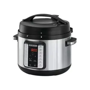 Black & Decker Pressure Cooker 10L, Safe, Smart Steam Pot, Durable & Fast Cooking PCP1010-B5