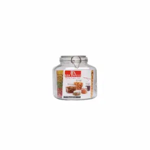 Bon Appetit Glass Jar with Clip 0.5L Square HM-BA22
