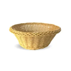 Bon Appetit Heavy Solid Round Rattan Basket 21x8.5cm HM-BA496