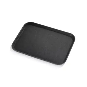 Bon Appetit Non Slip Rectangular Tray 35x27cm Black HM-BA48BL