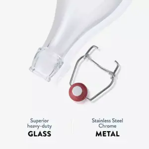 Bon Appetit Glass Water Bottle 250ml with Wire Clip Lid HM-BA492