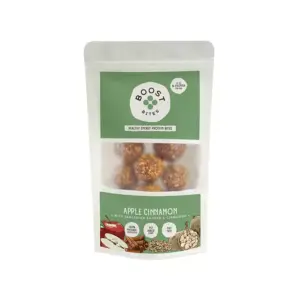 BOOST Bites Apple Cinnamon, Healthy Energy Protein Bites 115g, 100% Natural Ingredients, No Added Sugar, Nut Free, Vegan