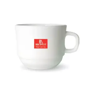 Bon Appetit Banqueting Stackable Opal Cup 250ml White HM-BA425 (Pack of 6pcs)