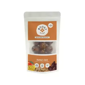 BOOST Bites Mango Chia Healthy Energy Protein Bites 115g, 100% Natural Ingredients, No Added Sugar, Vegan, Gluten Free