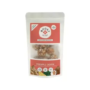 BOOST Bites Pineapple Cashew- Healthy Energy Protein Bites 115g, 100% Natural Ingredients, No Added Sugar, Vegan, Gluten Free