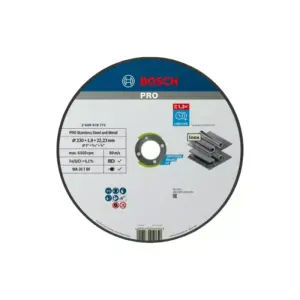 Bosch Cut-off Wheel Standard for Inox Straight Cutting Disc 230 x 1.9 x 22.23 mm 2608619773 (Pack of 25 Pcs)