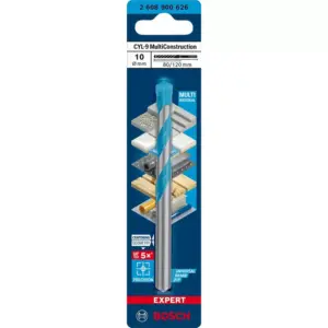 Bosch Expert Multi Construction Drill Bit 10mm x 80mm x 120mm 2608900626 (Pack of 10 Pcs)