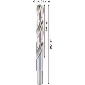 Bosch HSS-G Ground Metal Drill Bit 135°, 14mm x 108 x 160 mm 2608585593 (Pack of 4 Pcs)