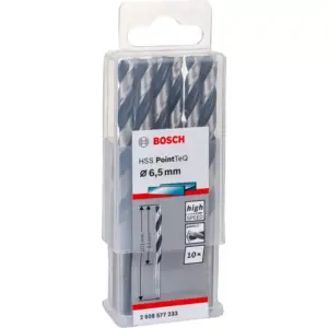 Bosch HSS Twist Drill Bit PointTeQ 6.5 mm, 118° 2608577233 (Pack of 10 Pcs)