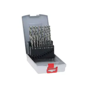 Bosch HSS-G Ground Probox Metal Drill Bit Set 1-10 mm 2608587013 (Pack of 19 Pcs)