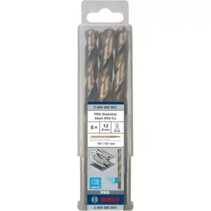 Bosch HSS Metal Drill Bit 135°, 12 mm x 101 x 151 mm 2608585903 (Pack of 5 Pcs)