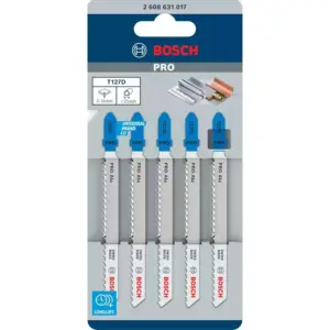 Bosch Professional Alu Jigsaw Blade, T 127 D, 2608631017 (Pack of 5 Pcs)