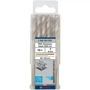 Bosch HSS Metal Drill Bit 135°, 7 mm x 69 x 109mm 2608585892 (Pack of 10 Pcs)