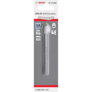 Bosch Soft Ceramic Tile Drill Bit 14 mm X 90 mm CYL-9 2608587167 (Pack of 10 Pcs)