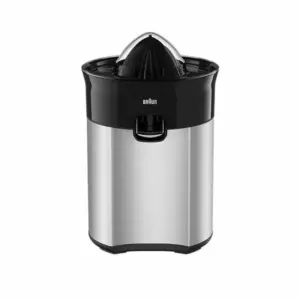 Braun Citrus Juicer 60W 350ml Direct Juice Spout, Anti-Drip Spout, Automatic Start/Stop, Easy Cleaning, Direct Serving System, Includes Protective Lid CJ302BI-CJ5050BK