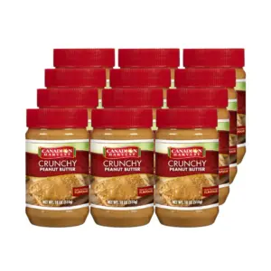 Canadian Harvest Peanut Butter Spread Crunchy Jar 510g (Pack of 12Pcs)