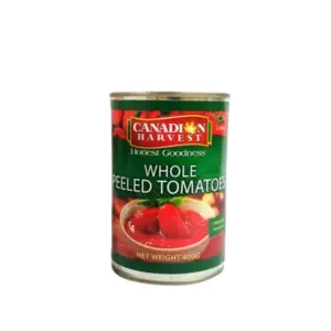 Canadian Harvest Peeled Plumed Tomato, Peeled for Convenience, Preserved Freshness, 400g (Pack of 24Pcs)