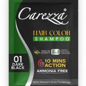 Carezza Hair Color Shampoo 25ML Pack of 12 Dark Black