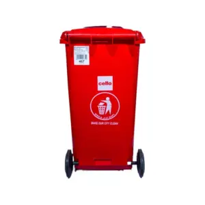 Cello Dustbin Economic 120L Plastic With Wheel Waste Bin With Tyres